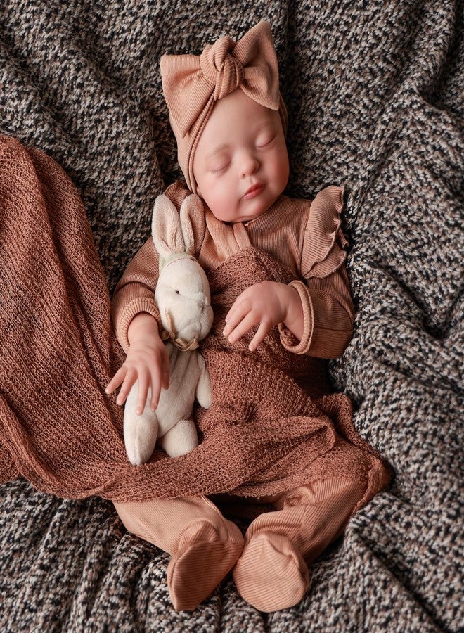 ADFO Real Life Reborn Baby Dolls Girl 20 Inches Realistic Baby Doll Soft Vinyl Sleeping Newborn Baby Dolls with Feeding Accessories for Kids Ages 3+ - Image 3